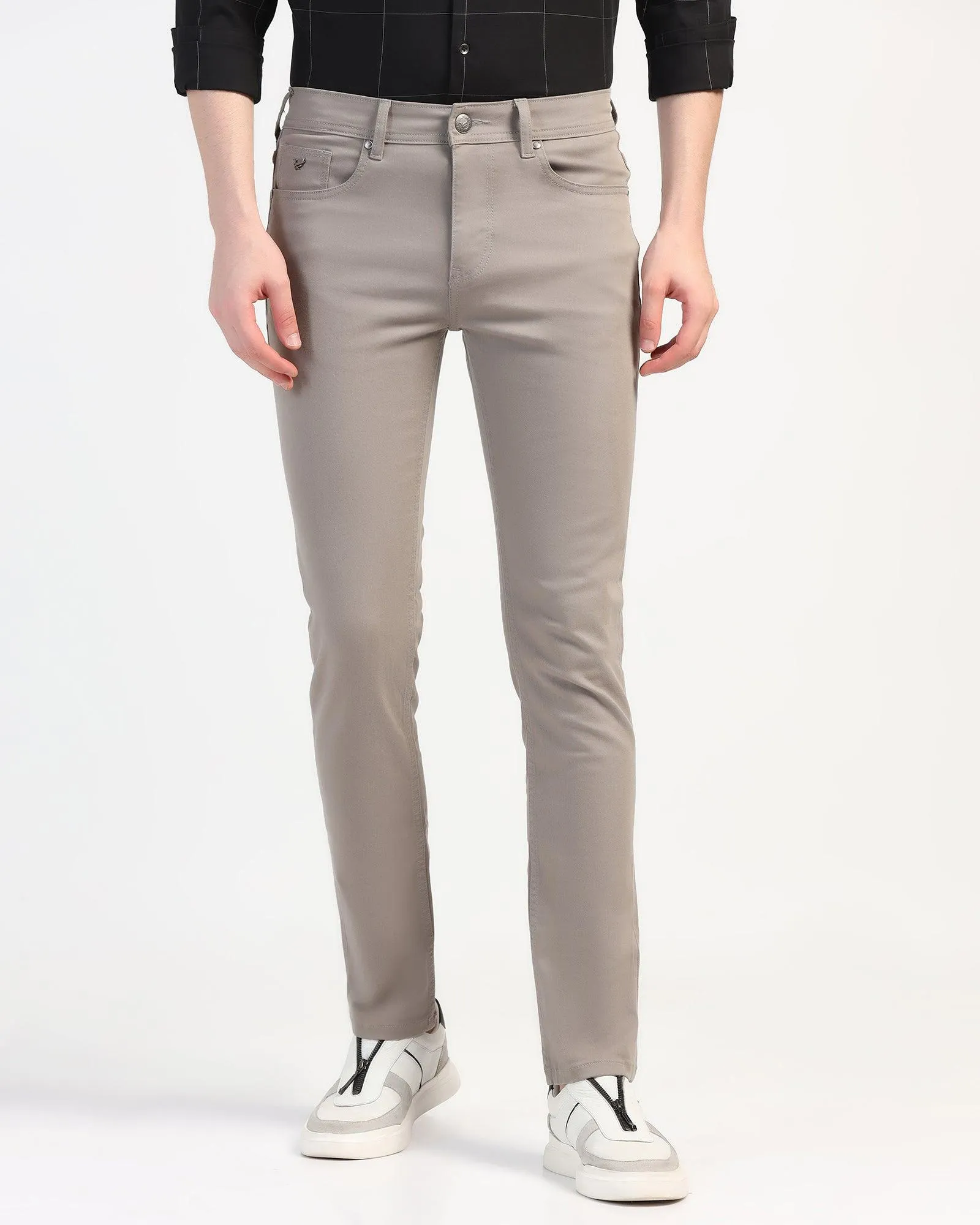 Timeless Choice Spring Mood Brunch Outfit Formal Bleed Zero Slim Yonk Fit Grey Jeans - Rene