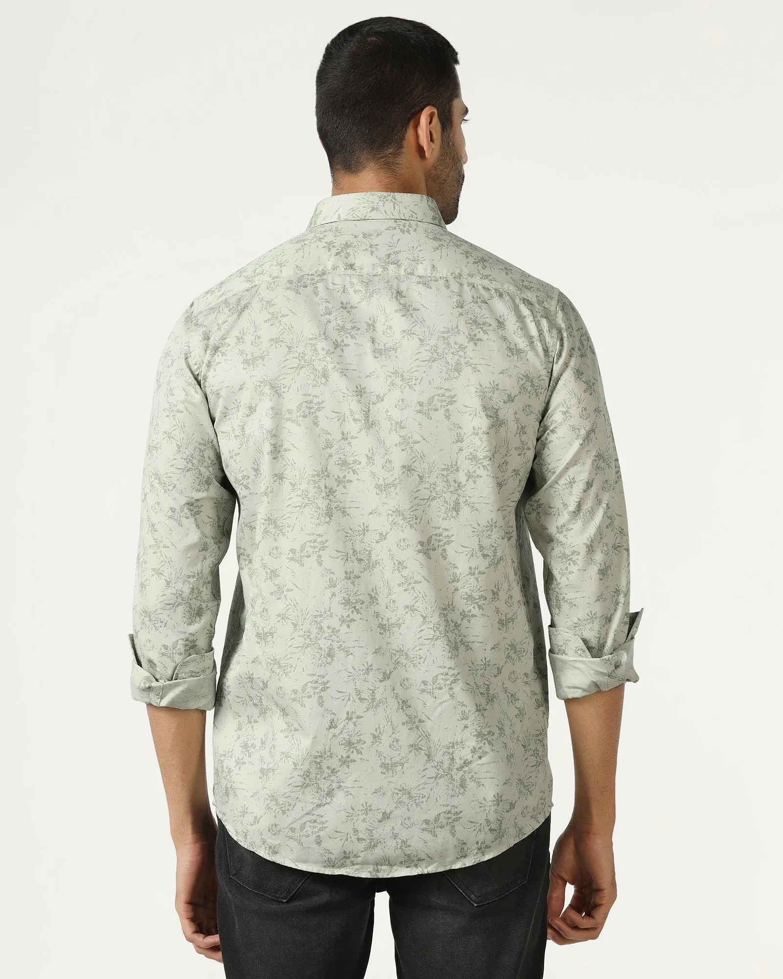 Mint Printed Shirt - Holten Winter Fashion Comfort Wear