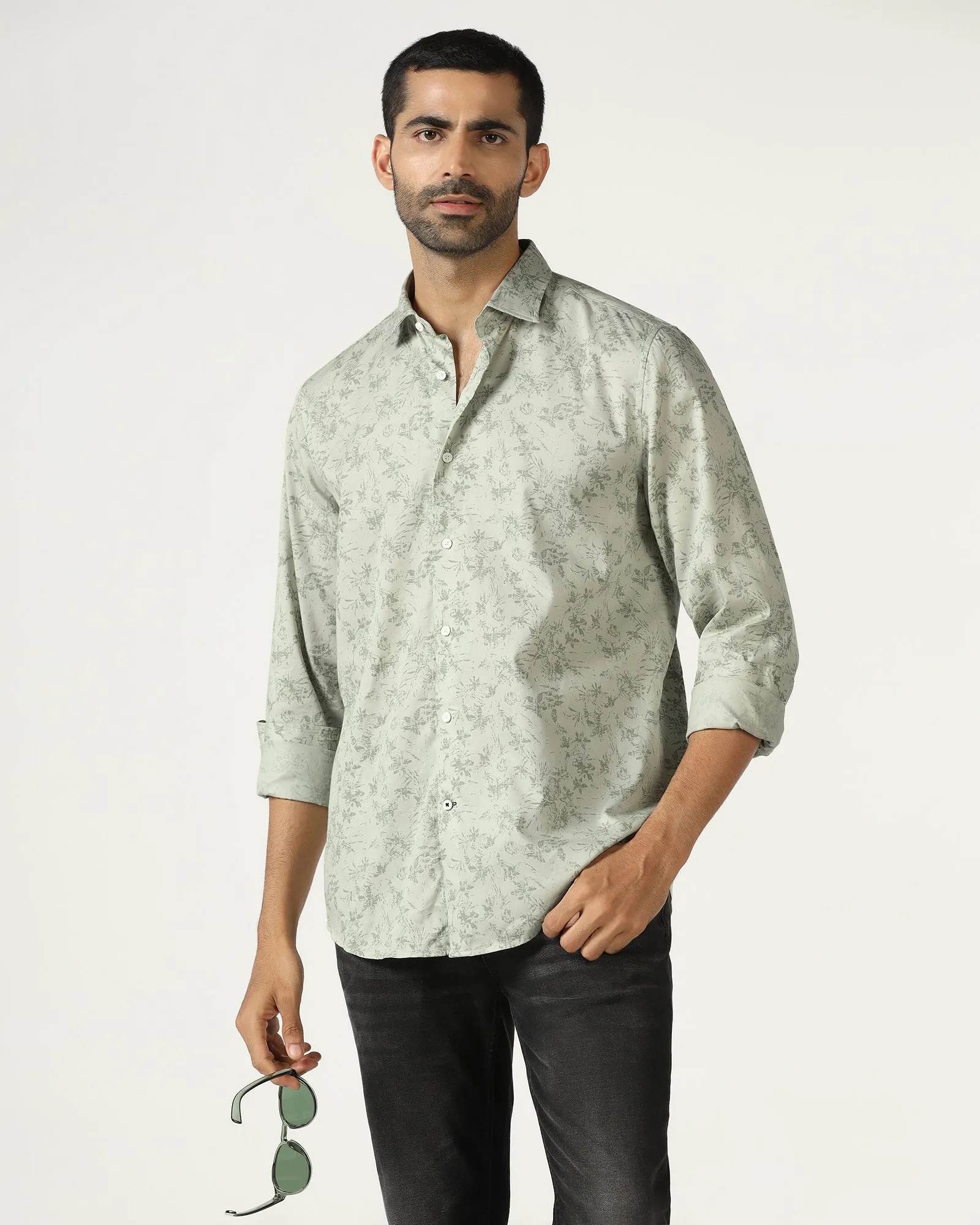 Trendy Outfit Mint Printed Shirt - Holten