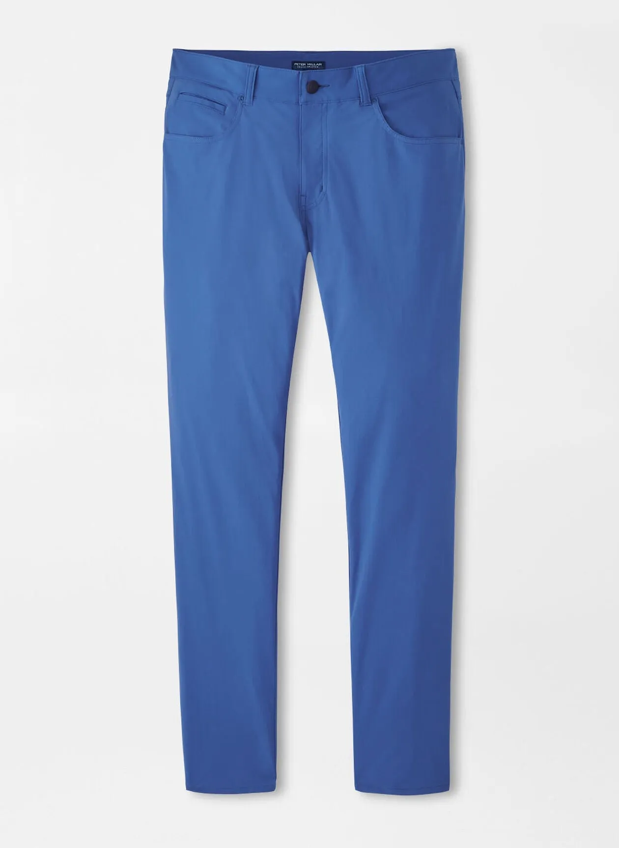 Peter Millar Bingham Performance Five-Pocket Pant in Ocean Blue Flexible Performance