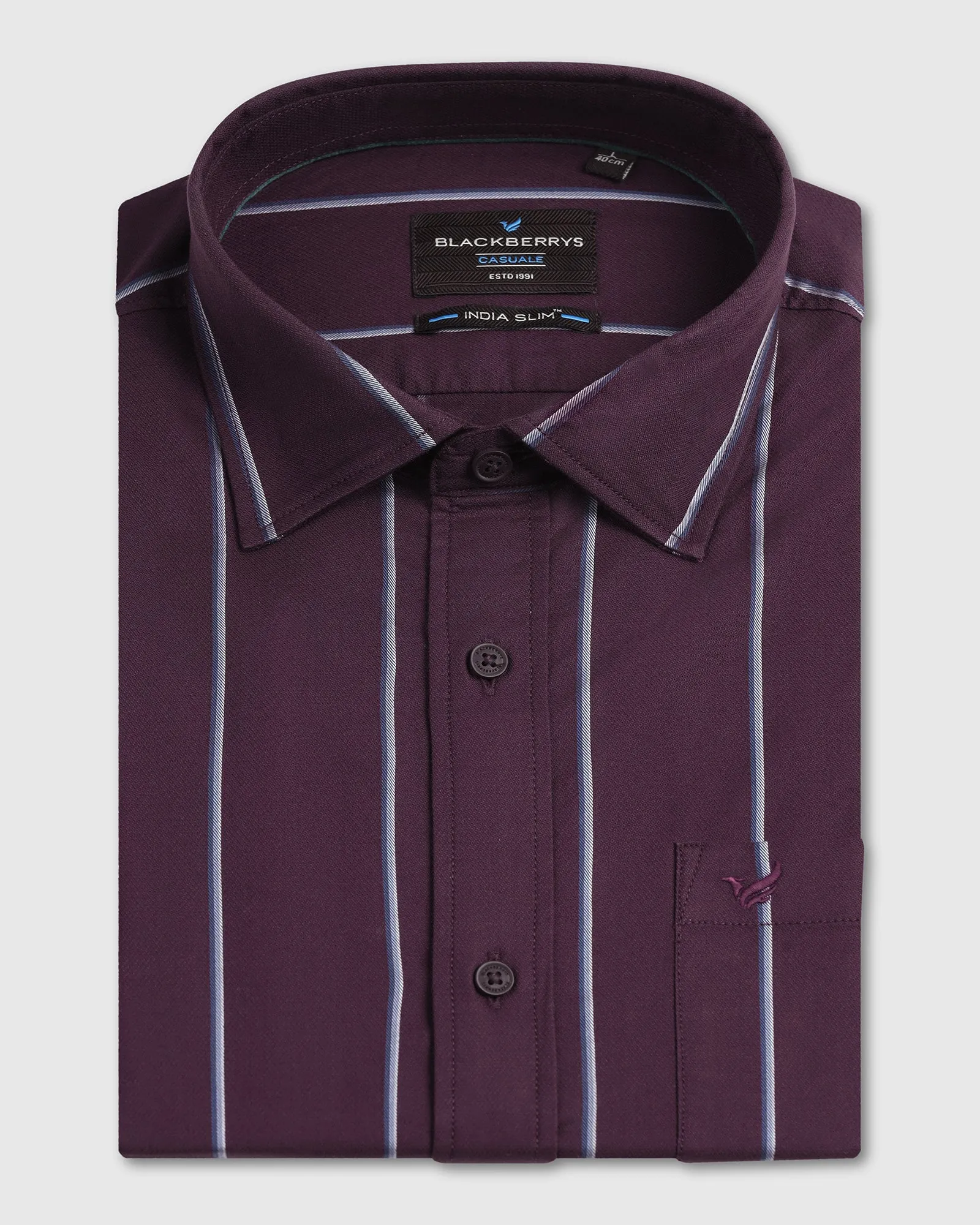 Wine Stripe Shirt - Huon Classic Look