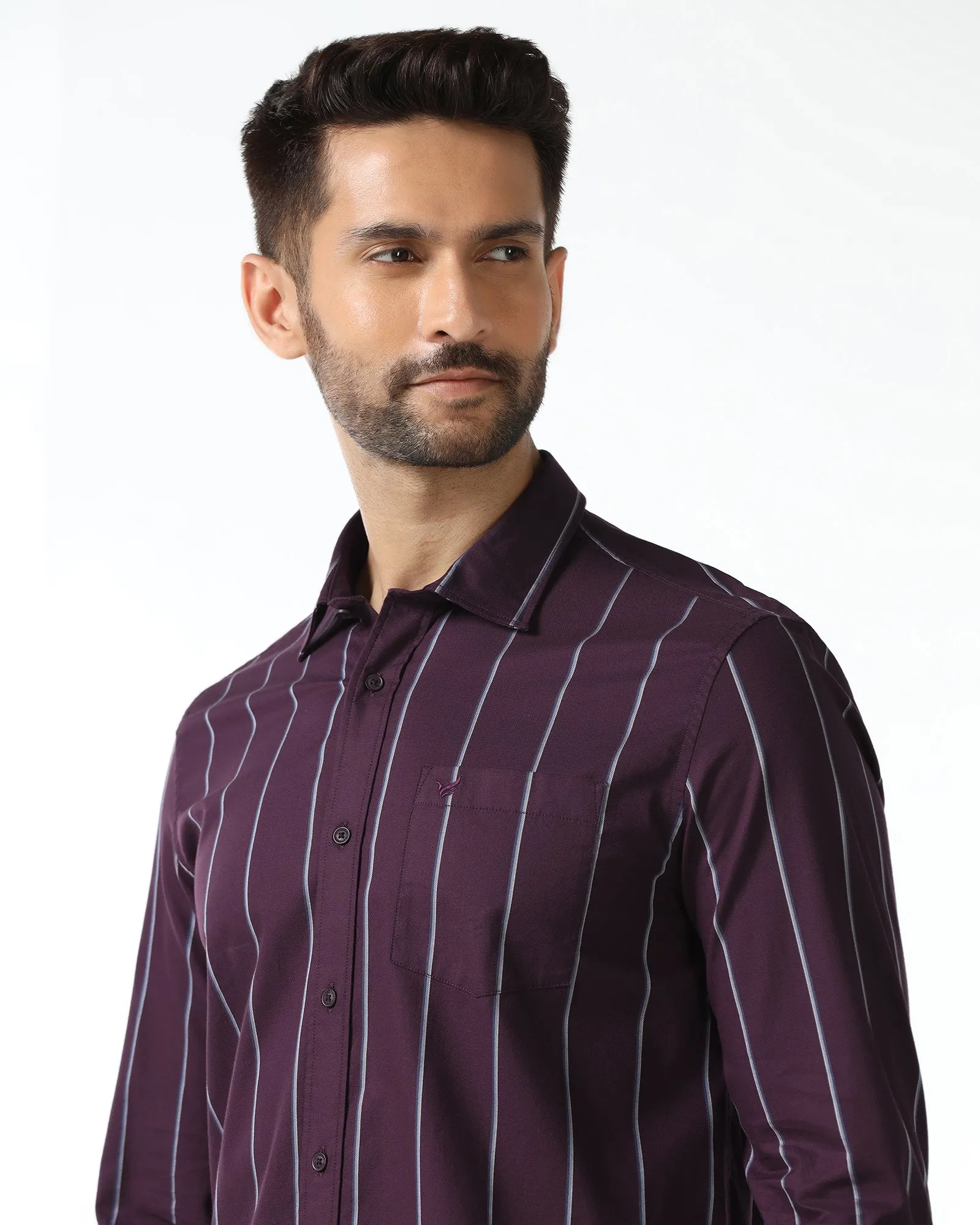 Wine Stripe Shirt - Huon Teen Fashion