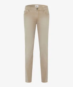 Brax Chuck Dry Color Flex Five Pocket Pant in Cacao Contoured Panel Design Core Fit Design