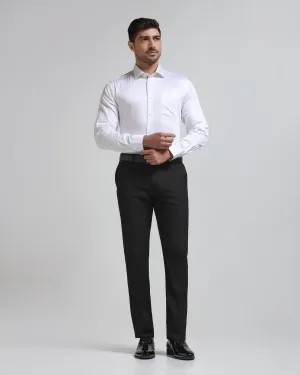 All-day Comfort Slim Comfort B-95 Formal Black Solid Trouser - Himalayan