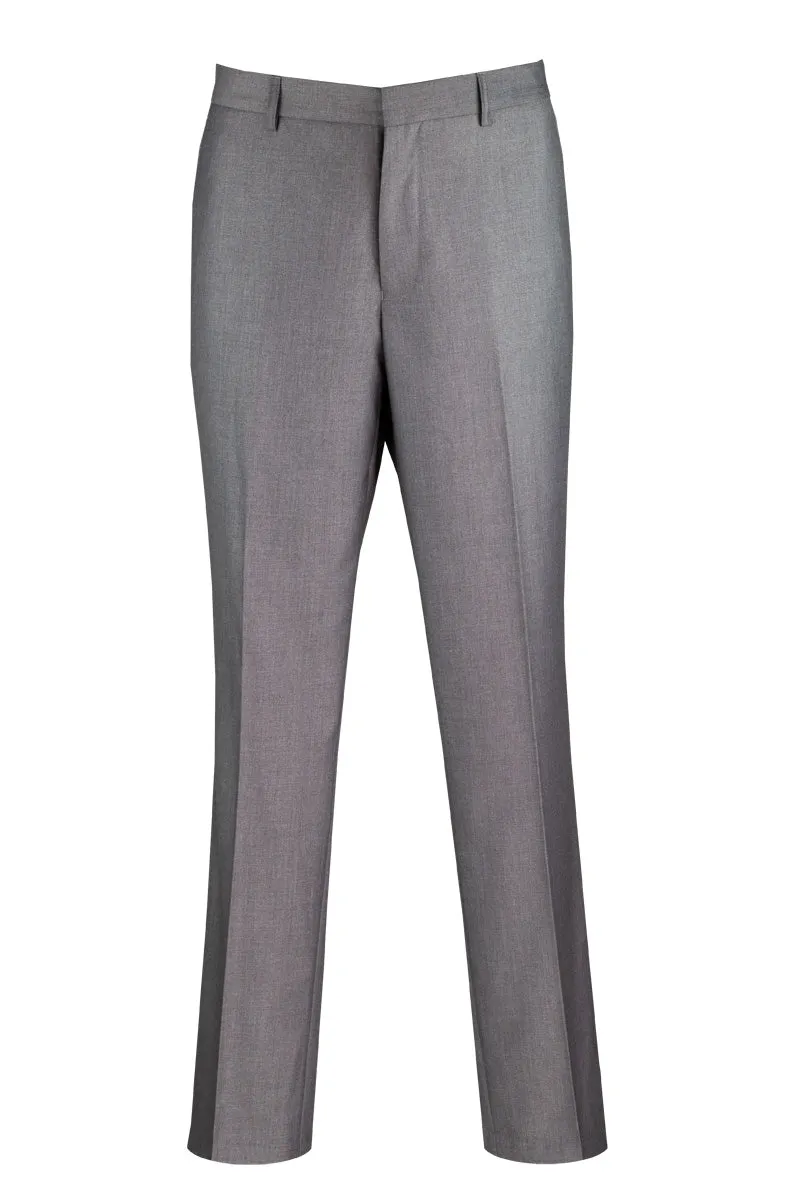 Relax Fit Wear StainResistantCoating Medusa Collection: Wool Feel Modern Fit Dress Pants in Grey