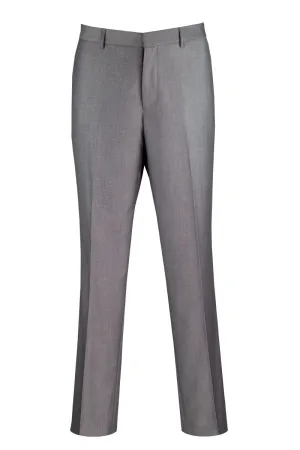 Medusa Collection: Wool Feel Modern Fit Dress Pants in Grey Relaxed Design Wear