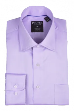 PROPER SHIRTINGS PURPLE CLASSIC FIT REGULAR CUFF P720DD0R-PUR Premium Feel Lounge Wear