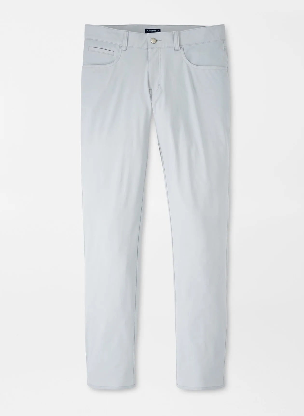 Long Wear Fit Flex Peter Millar Bingham Performance Five-Pocket Pant in British Grey