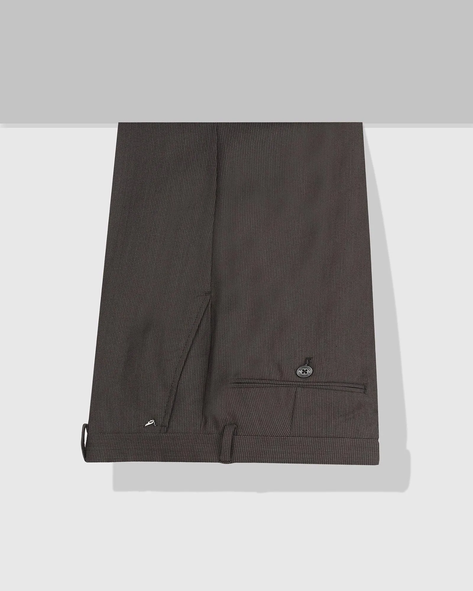 Slim Fit B-91 Formal Black Textured Trouser - Steed Pocket Reinforcement Work Flex