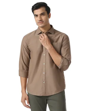 Brown Solid Shirt - Solly Layering Essential