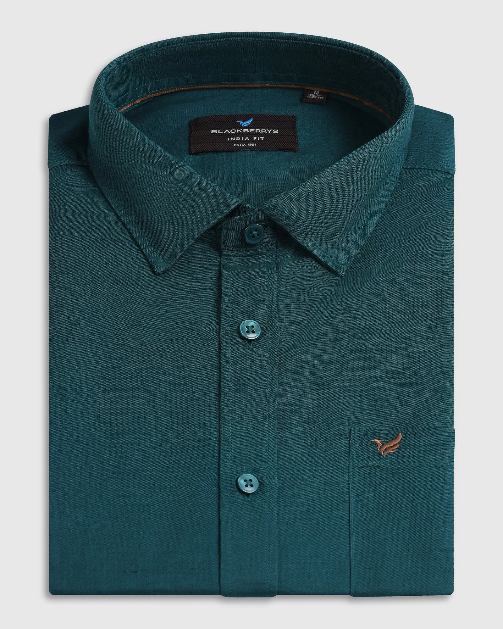 Beetle Linen Solid Shirt - Salmon Flexible Shoulder Panels Unisex Choice