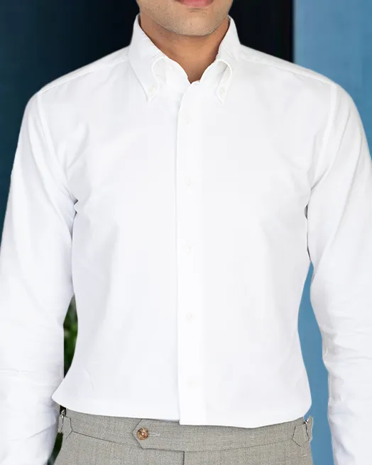 Non Irritating Tags Cool Comfort EZS Warzone White Oxford Shirt