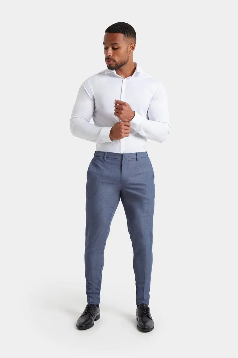 Quick drying material Simple Comfort Wear Athletic Fit Essential Pants in Chambray