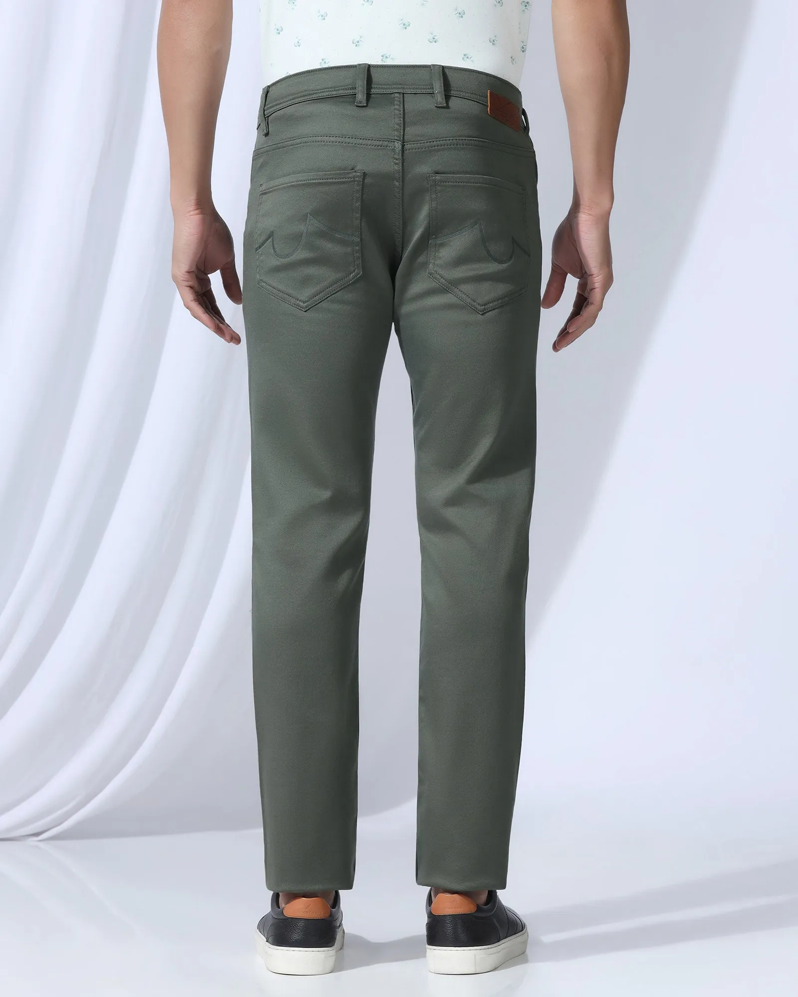 Bleed Zero Slim Yonk Fit Dark Olive Jeans - Abto Style Blend Winter Fashion