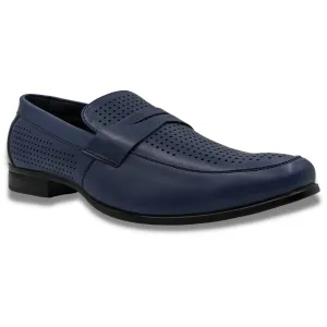 Supportive Walk Weekend Ready Montique Navy Casual Summer Loafer Shoes S84
