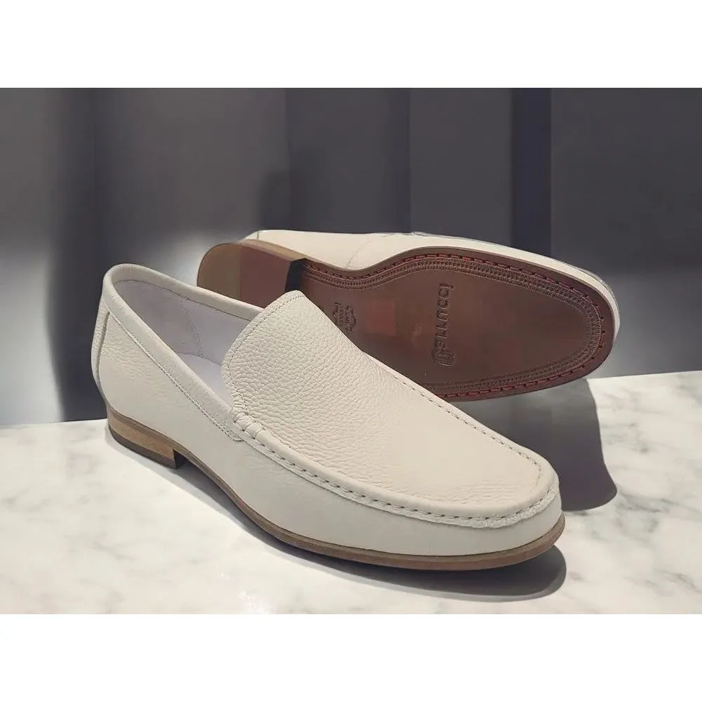 Easy Stride Carrucci Bone Dear Skin Leather Sole Slip-on Casual Loafer - KL201-02