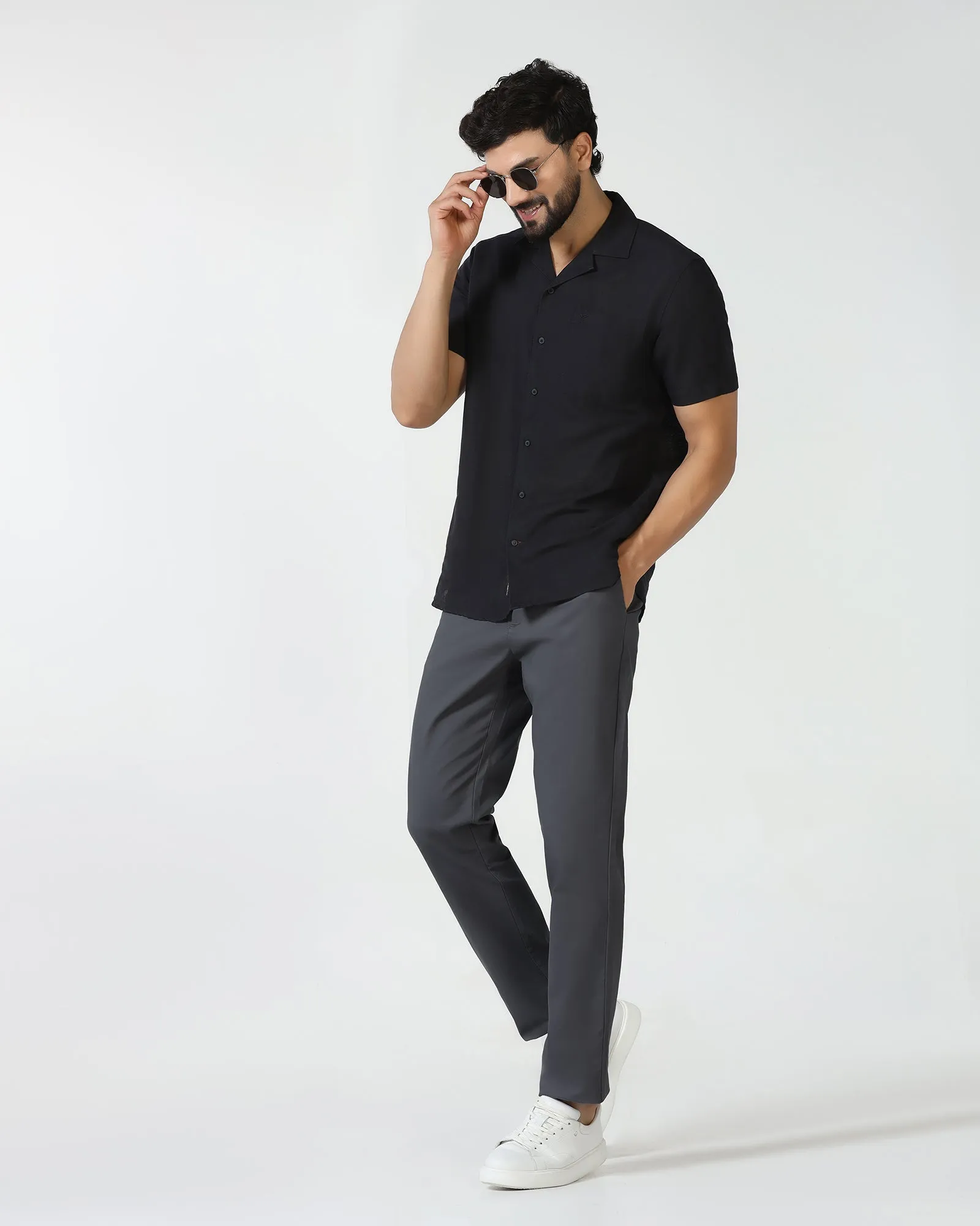 Grey Textured Khakis - Murray Comfort Flex Core Essential