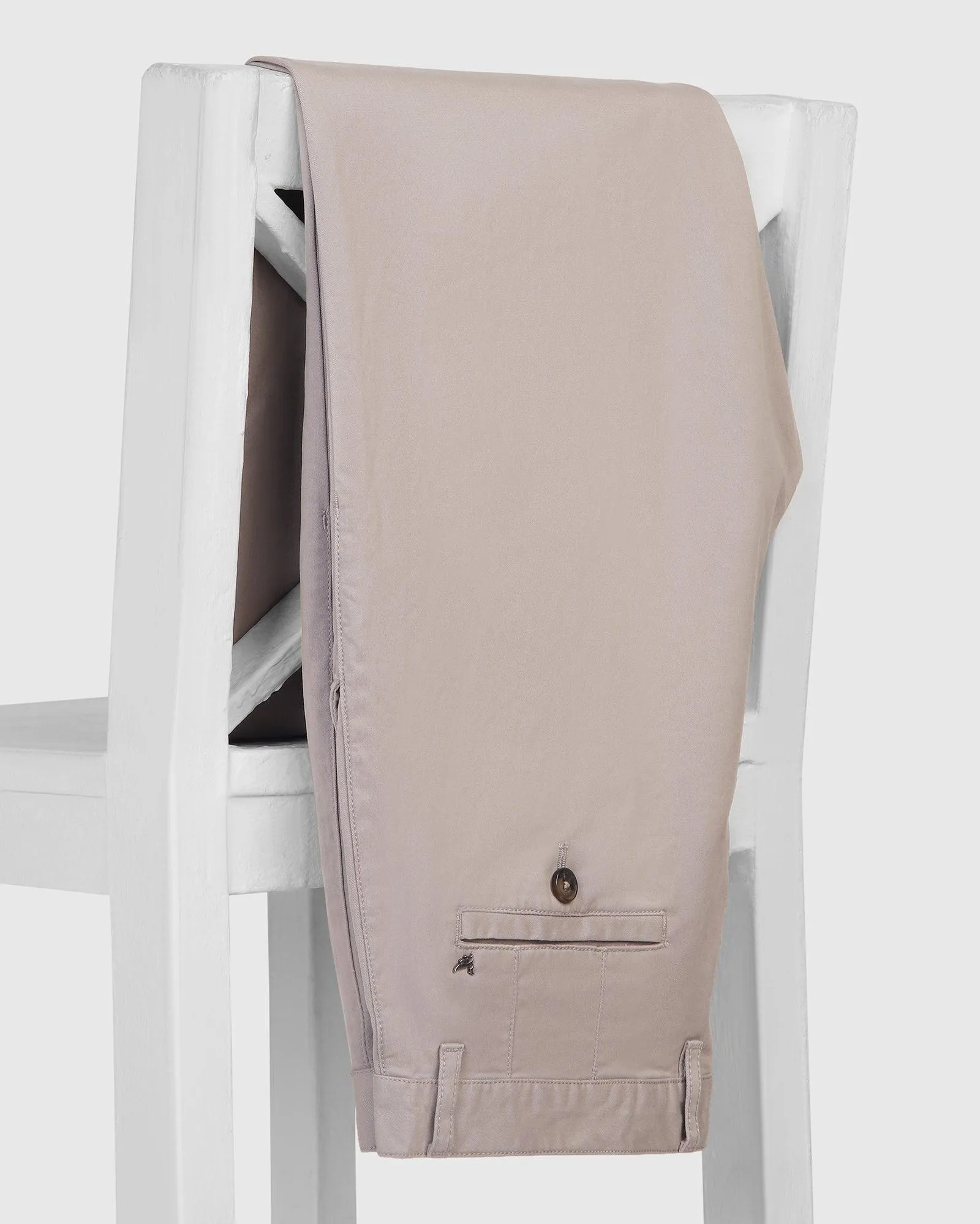 Stain Release Finish Slim Comfort B-95 Casual Grey Solid Khakis - Lab