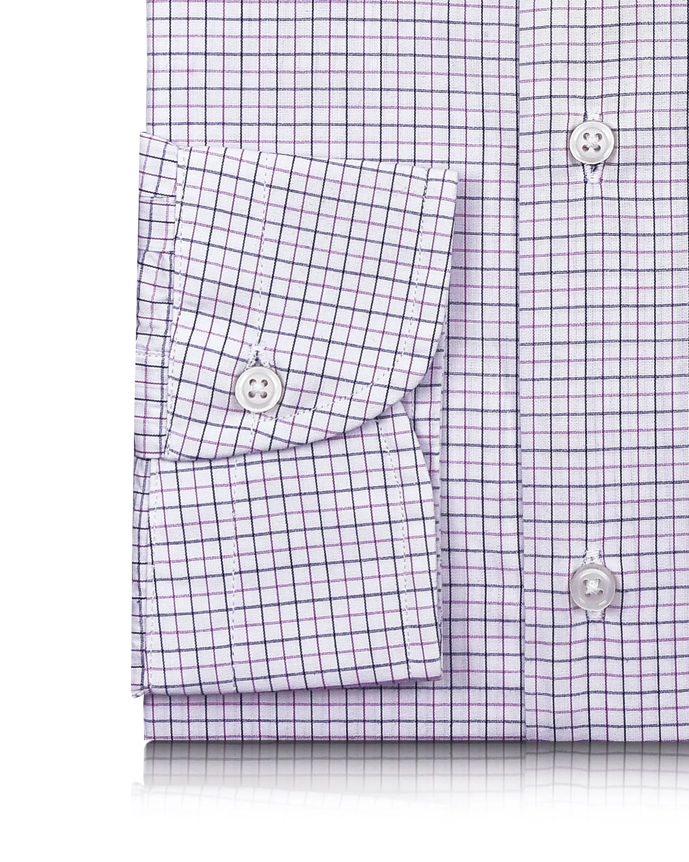 EZS Purple Black Tattersall Checks Shirt Unique Design Versatile Clothing