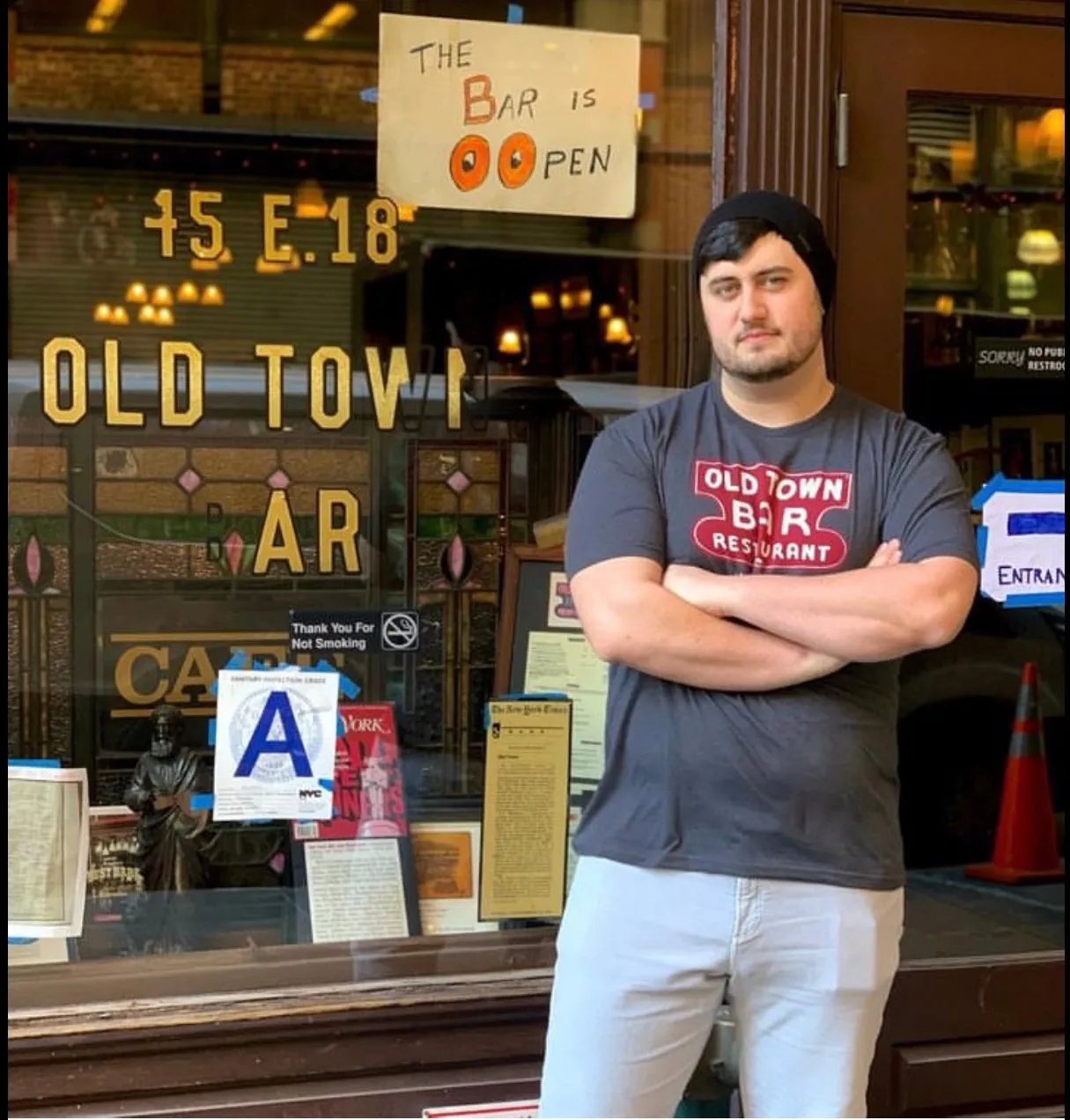 Old Town Bar Distressed T-Shirt Heathered Fabric Comfortable All Day Wear