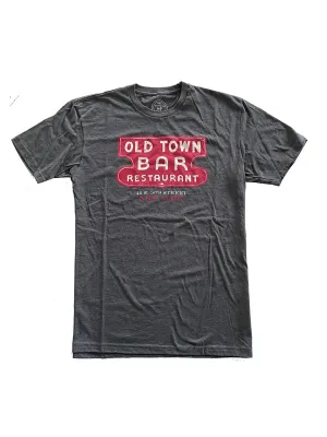 Old Town Bar Distressed T-Shirt High Quality Printing