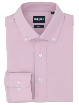 Pink Button Down Shirt Tailored Style Geometric Shape