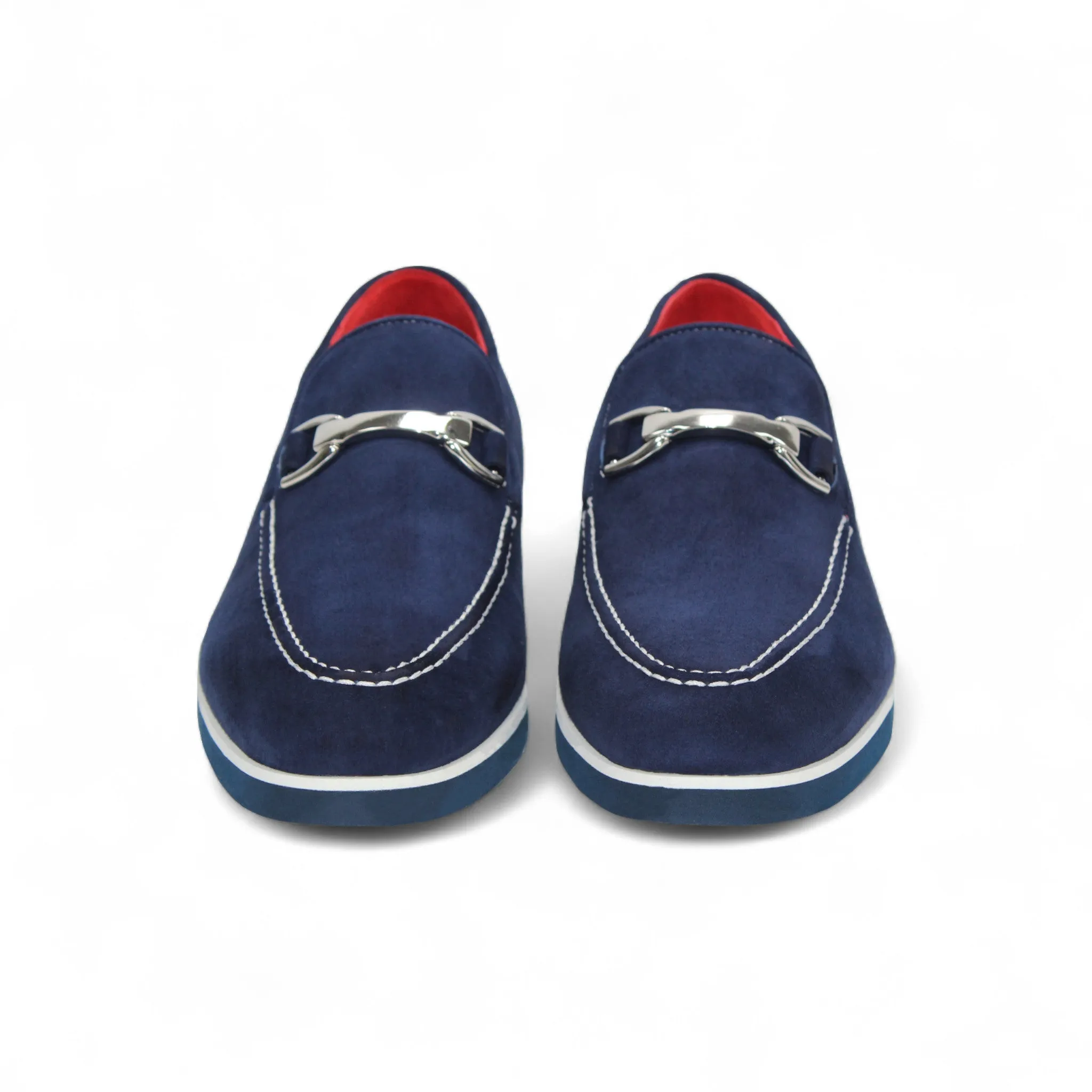 Emilio Franco "Nino II" Navy Loafer Gold Tone