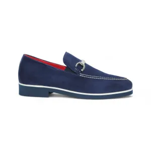 Stride Easy Heel Safe Emilio Franco "Nino II" Navy Loafer