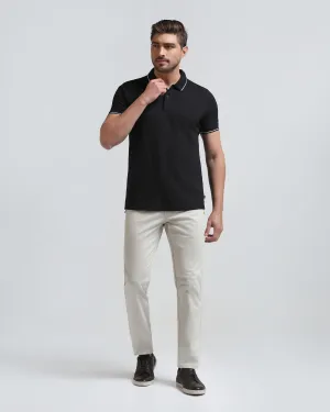 Slim Fit B-91 Casual Stone Beige Solid Khakis - Cultron Sporty Design Relaxed Design