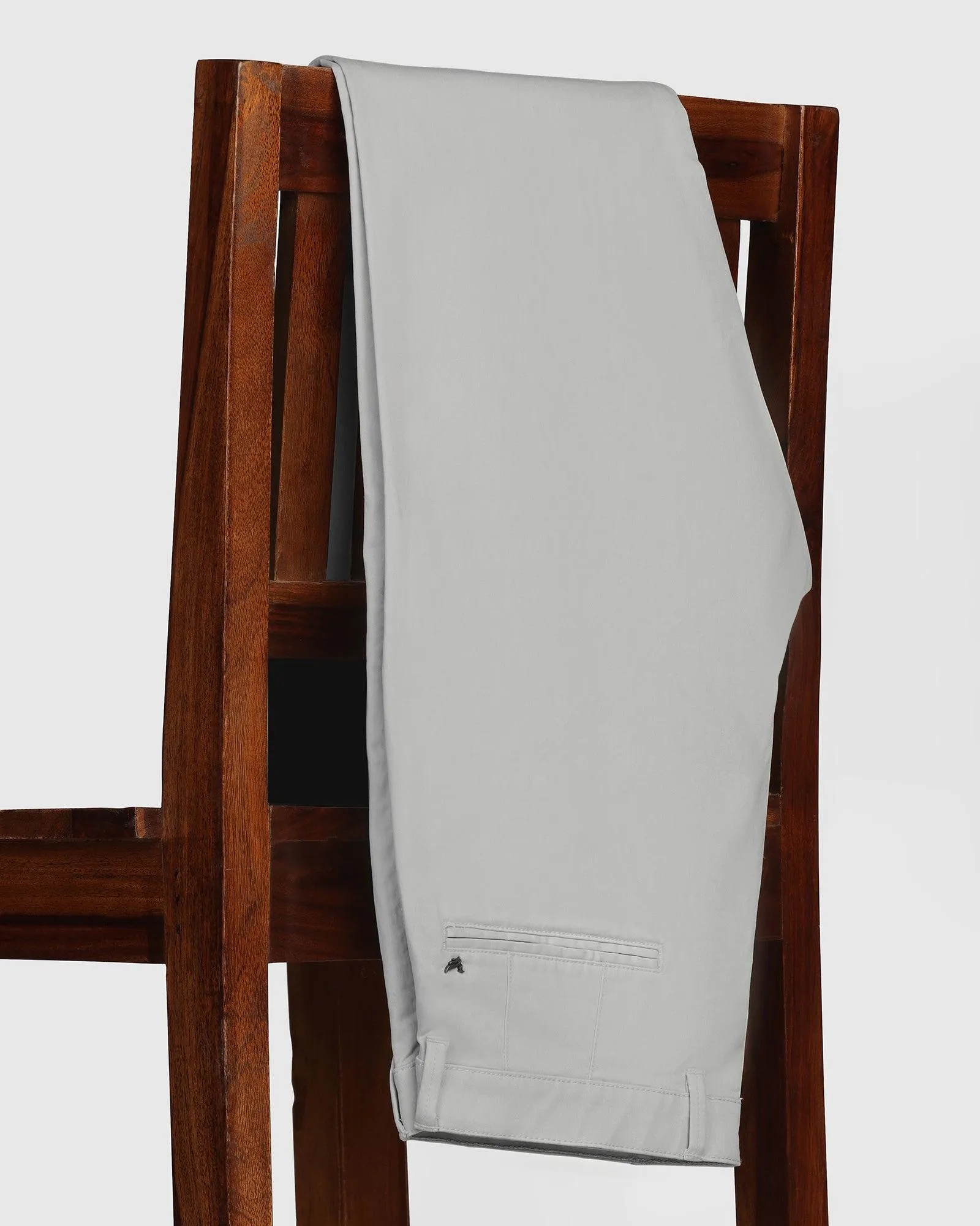 Slim Fit B-91 Casual Stone Beige Solid Khakis - Cultron Laser Cut Edges