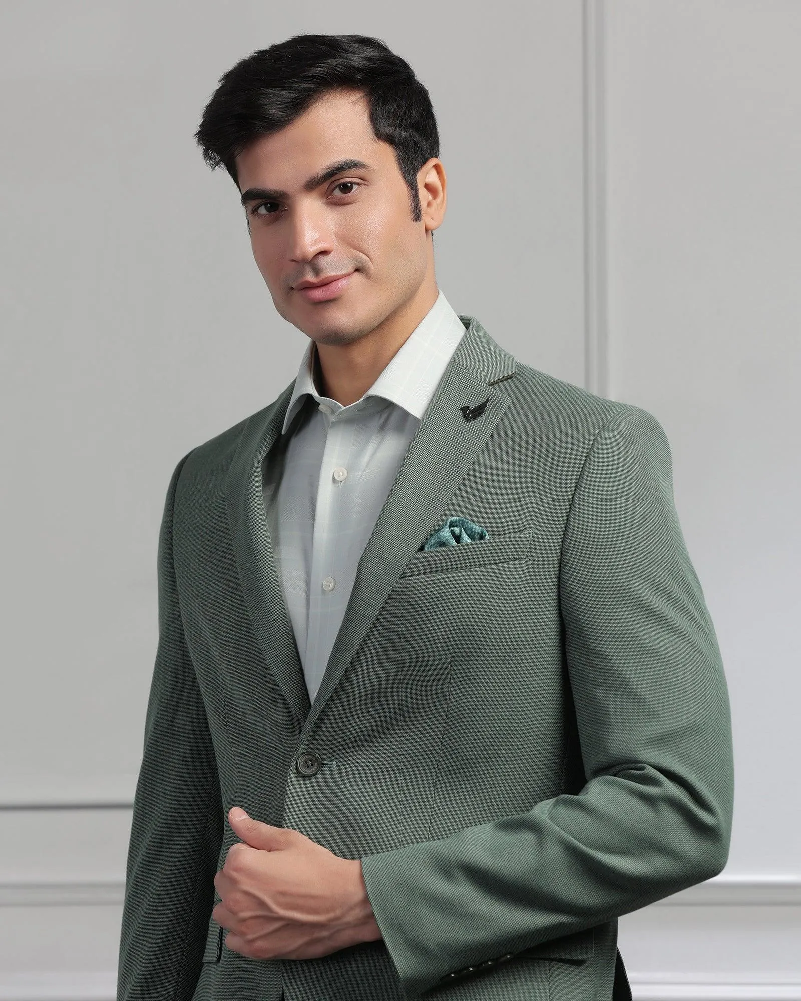 Waterproof Design Formal Mint Textured Blazer - Garwin