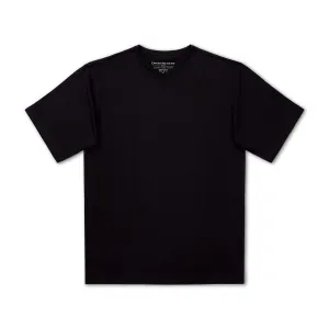 DAVID AUGUST PIMA COTTON CREW NECK T-SHIRT IN BLACK Balance Core