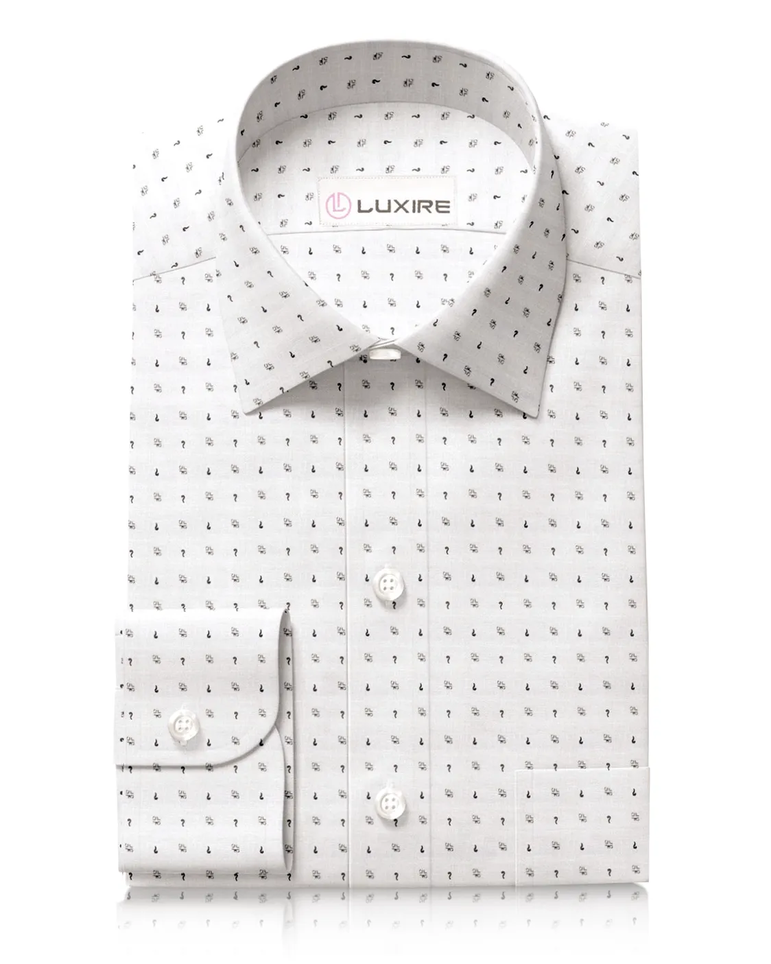 Linen: Grey Printed Marks On White Hero Tale Athleisure Cool