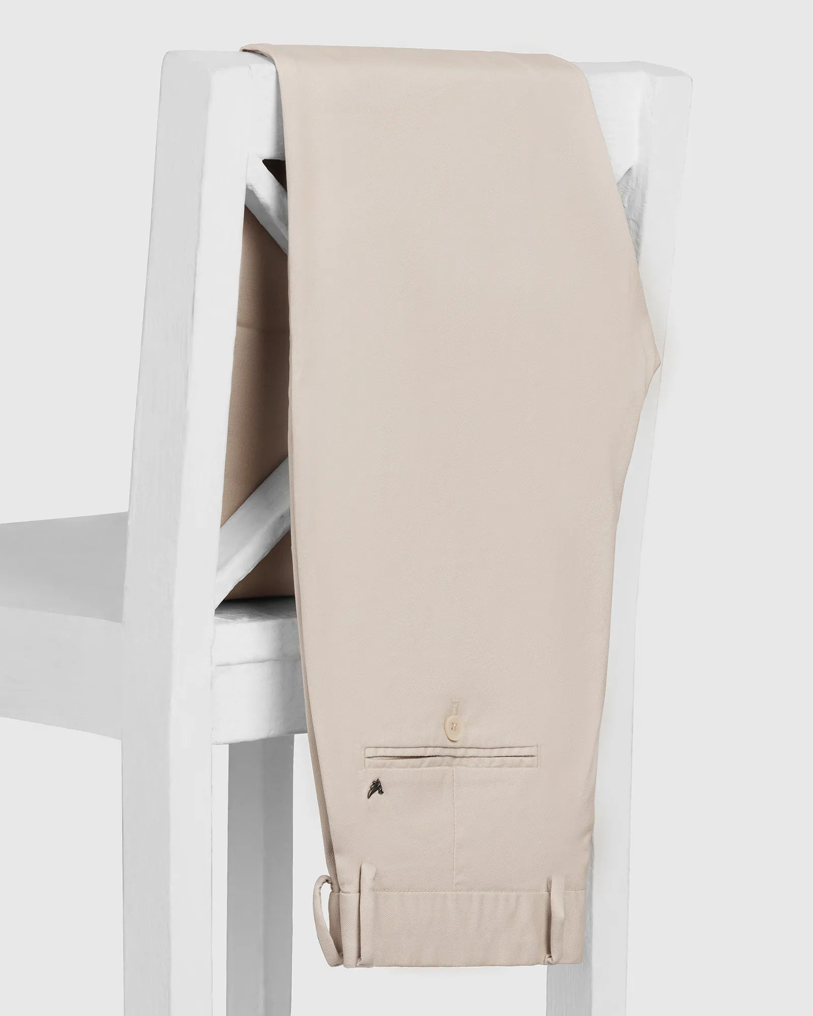 Multipurpose Design Quick Dry Wear Beige Textured Khakis - Murray