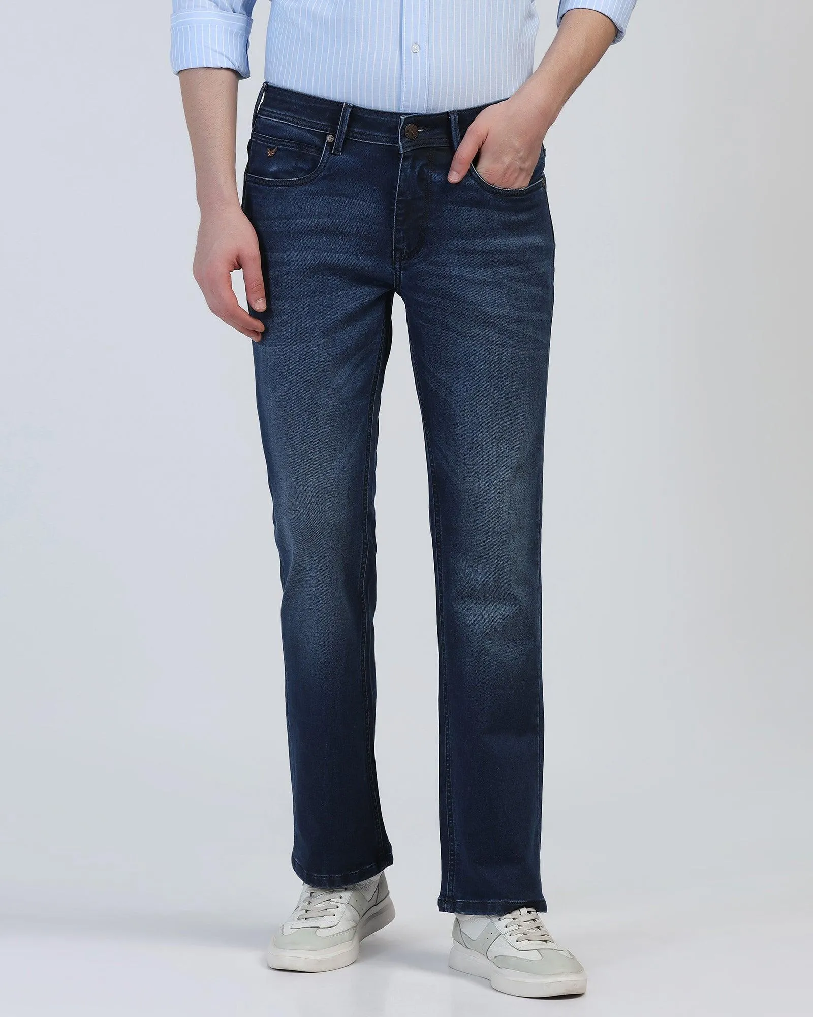 Ultrasoft Straight Comfort Duke Fit Indigo Blue Jeans - Poppy Breathable Brunch Outfit Daily Choice
