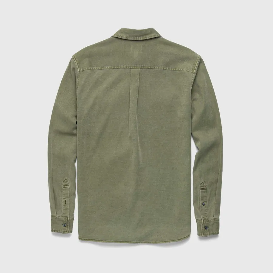 Jeb Garment Dye Shirt - Lichen Green StretchableMaterial Soft Socks