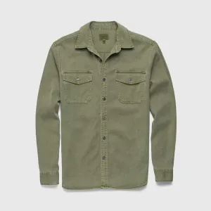 Jeb Garment Dye Shirt - Lichen Green Thermal regulation Sporty Jacket