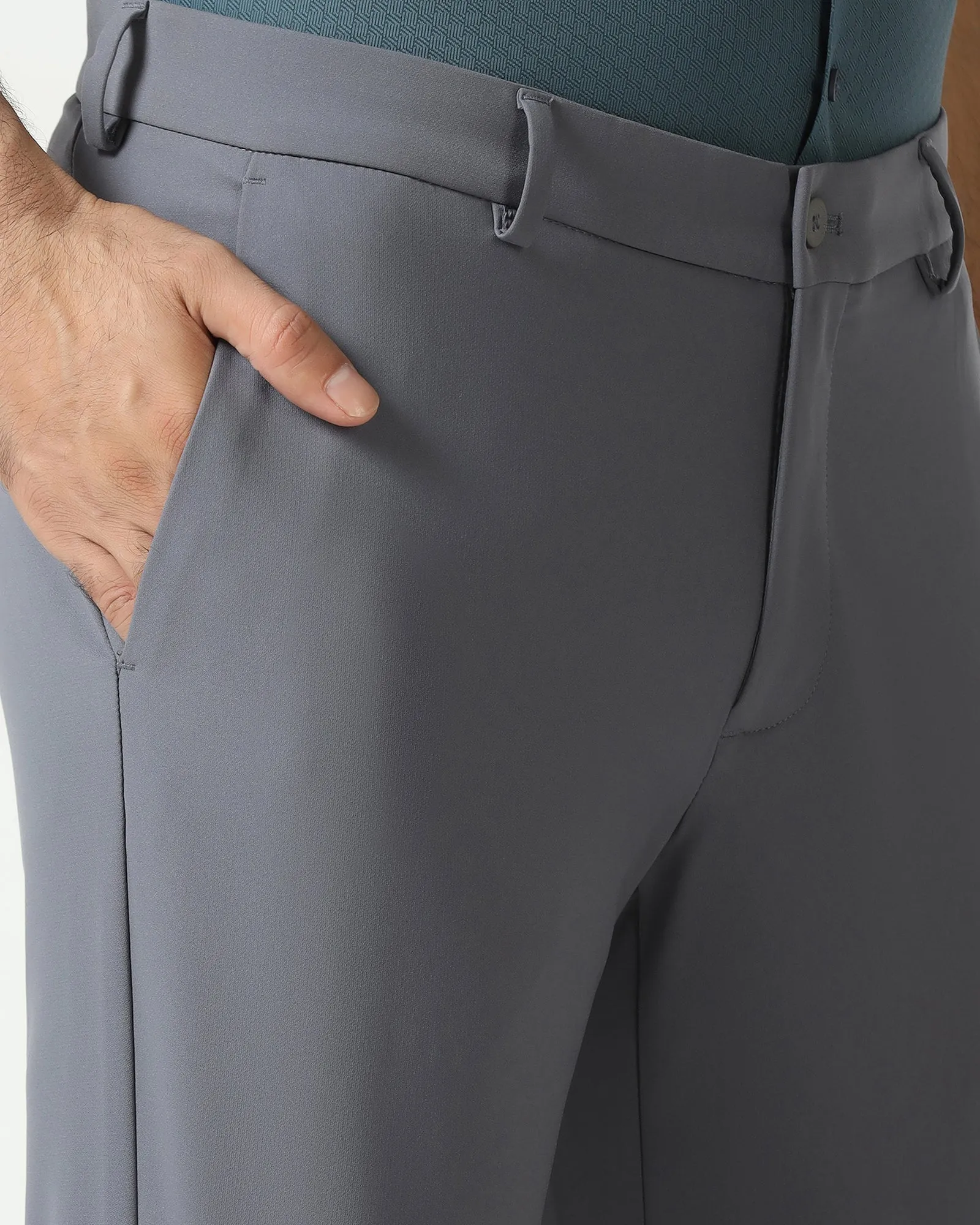 Grey Techpro Textured Khakis - Guss Anti Pilling Surface Pocket Reinforcement