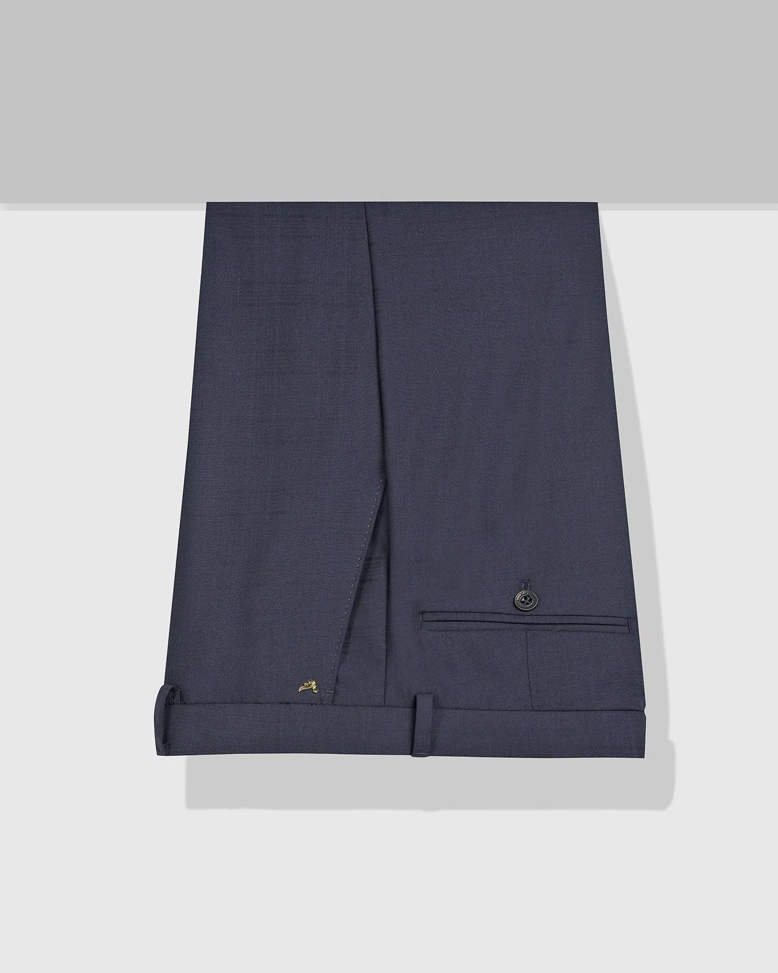 Luxe Slim Comfort B-95 Formal Navy Check Trouser - Porcupine Core Essential