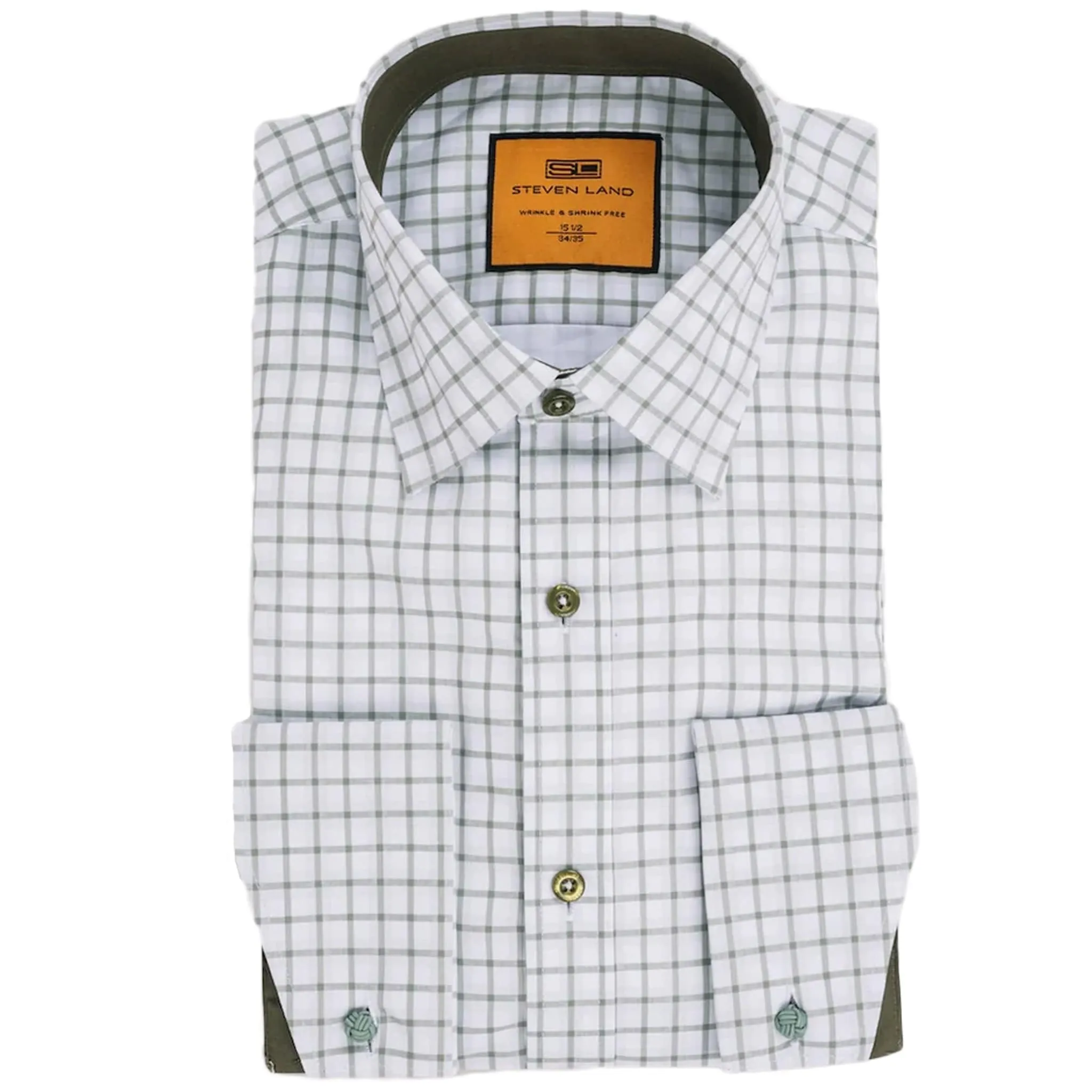Steven land Dress Shirt - Dm285 Preppy Vibe High Neck