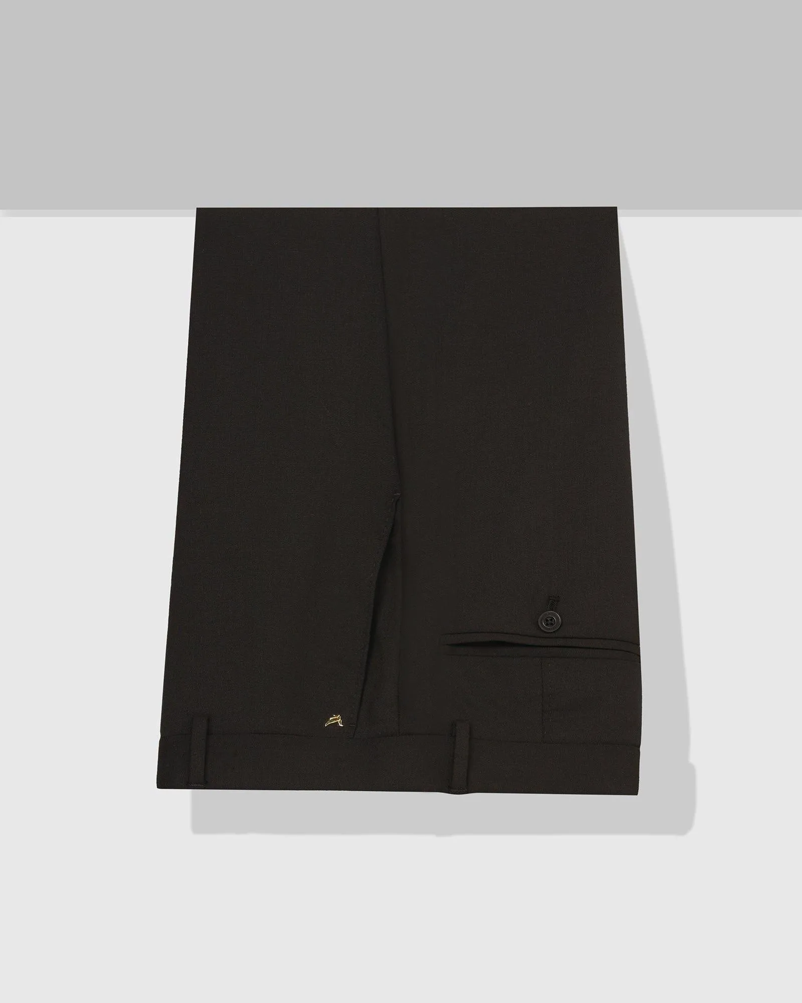 Luxe Slim Comfort B-95 Formal Black Solid Trouser - Meter Air Circulation Supportive Waistband