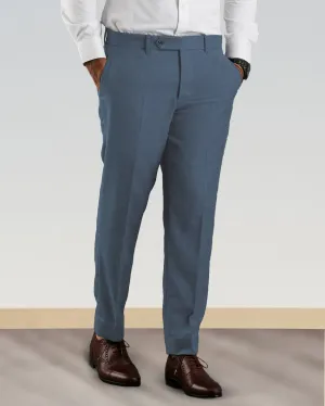 Quick Change Dugdale Blueish Grey Wool Flannel Dress Pant