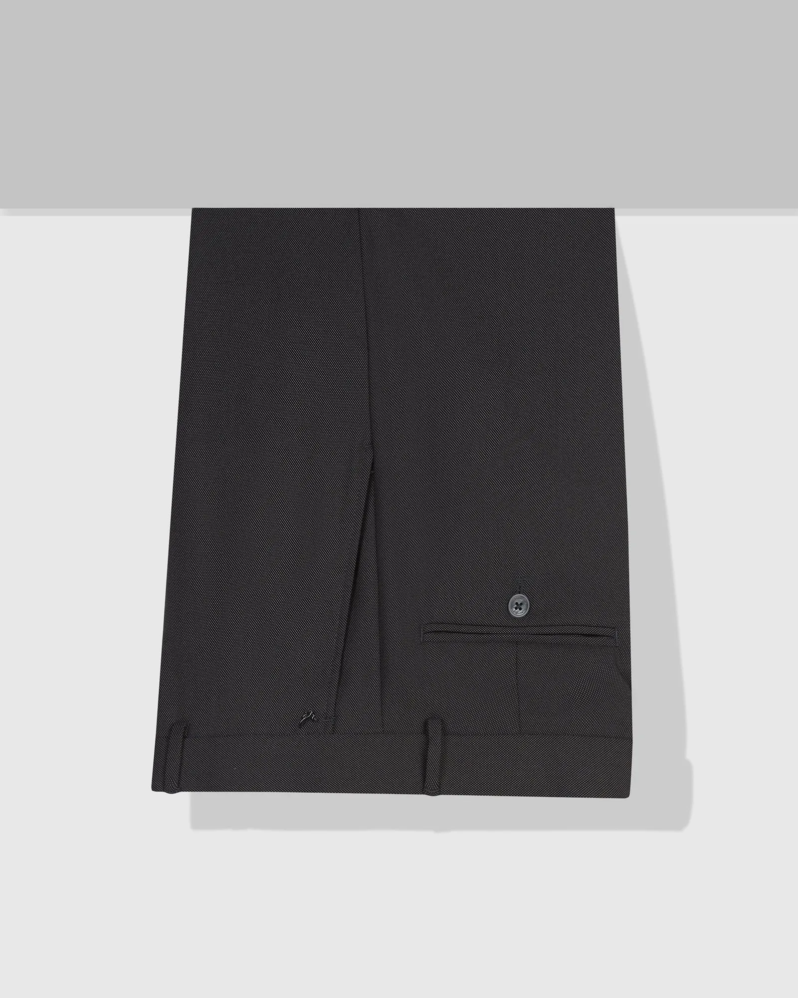 Slim Comfort B-95 Formal Charcoal Textured Trouser - Campbell Workout Ready Solid shade