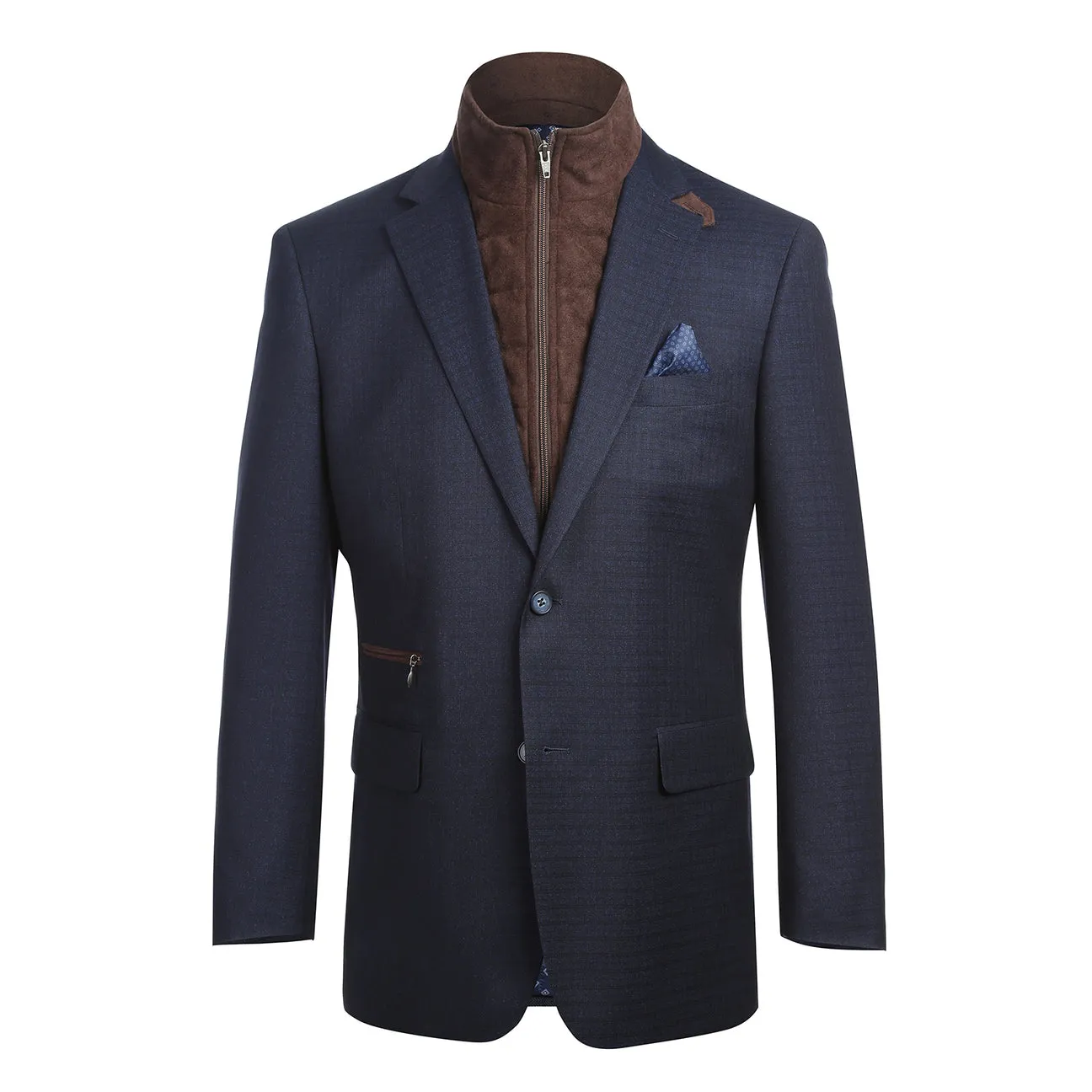 HighNeckDesign Urban Explorer Look Alessandro Vitello by Renoir Classic Fit Bib Navy Blazer 294-42