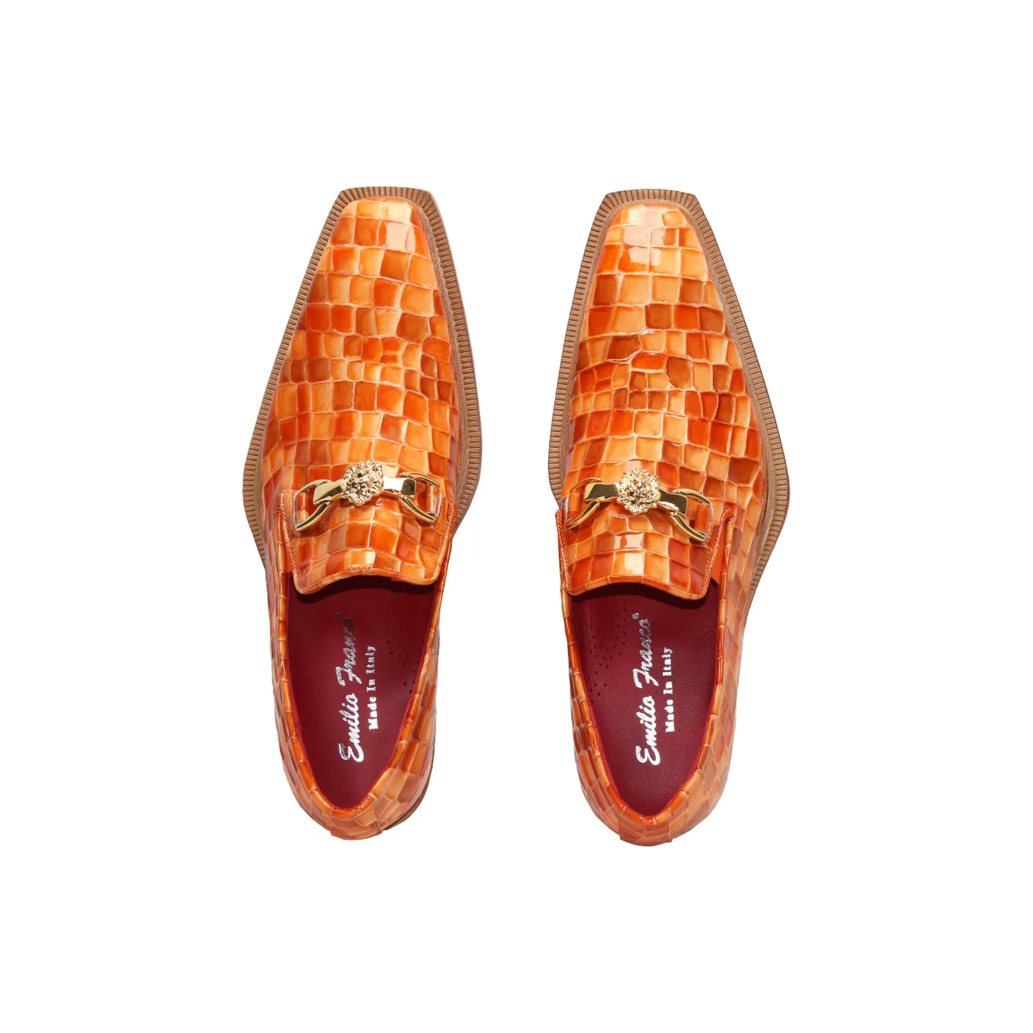 Emilio Franco Couture "Narciso" Orange Combo Shoes Kind Step