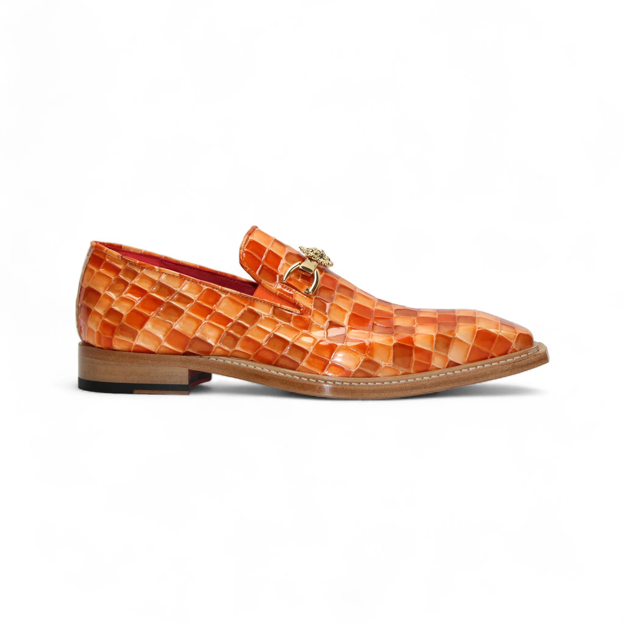 Contoured Footbed Impact Resistant Sole Emilio Franco Couture "Narciso" Orange Combo Shoes