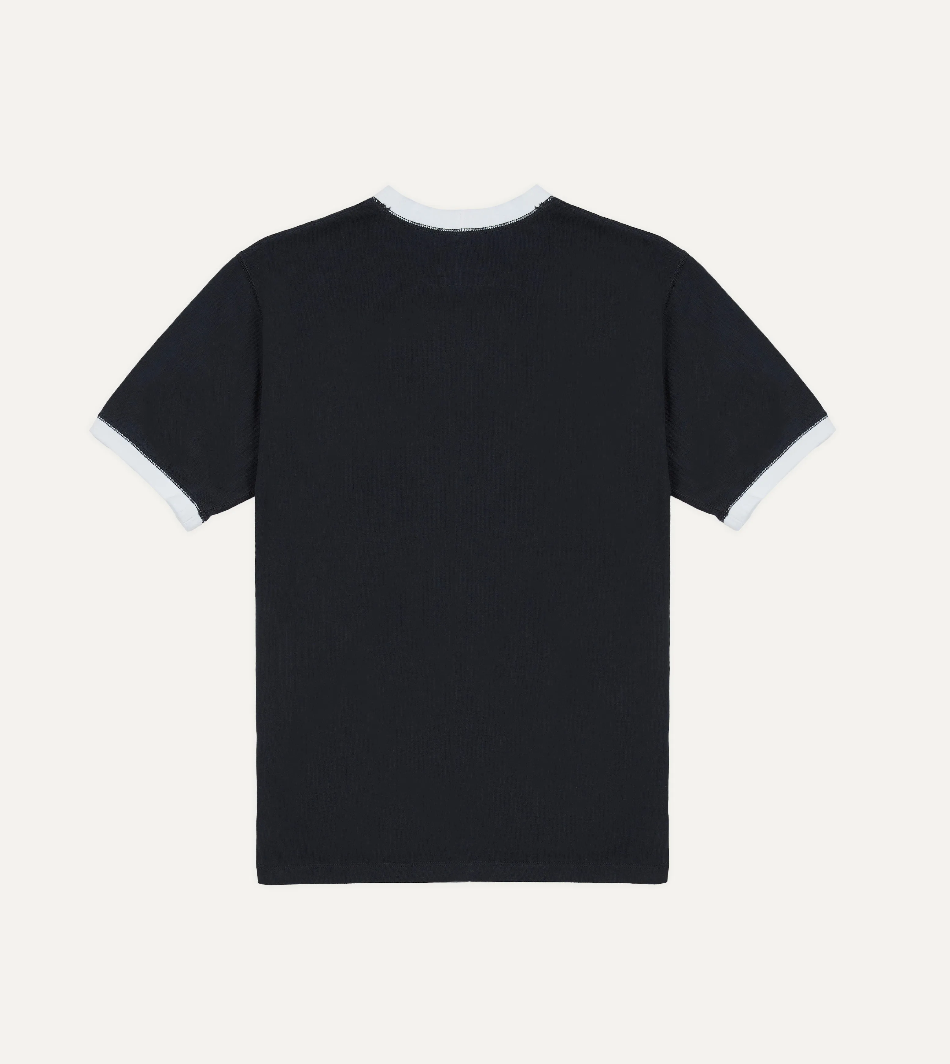 Drake's & Mr Camel Navy Ringer T-Shirt Quick Comfort Stretchable Armholes