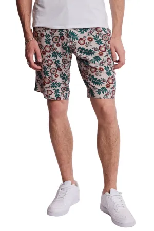 Athletic Vibe Felix Shorts - slim - Tan Flower Stencil