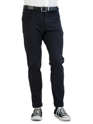 Levinas Black Performance Tech Stretch Pants Flattering Look