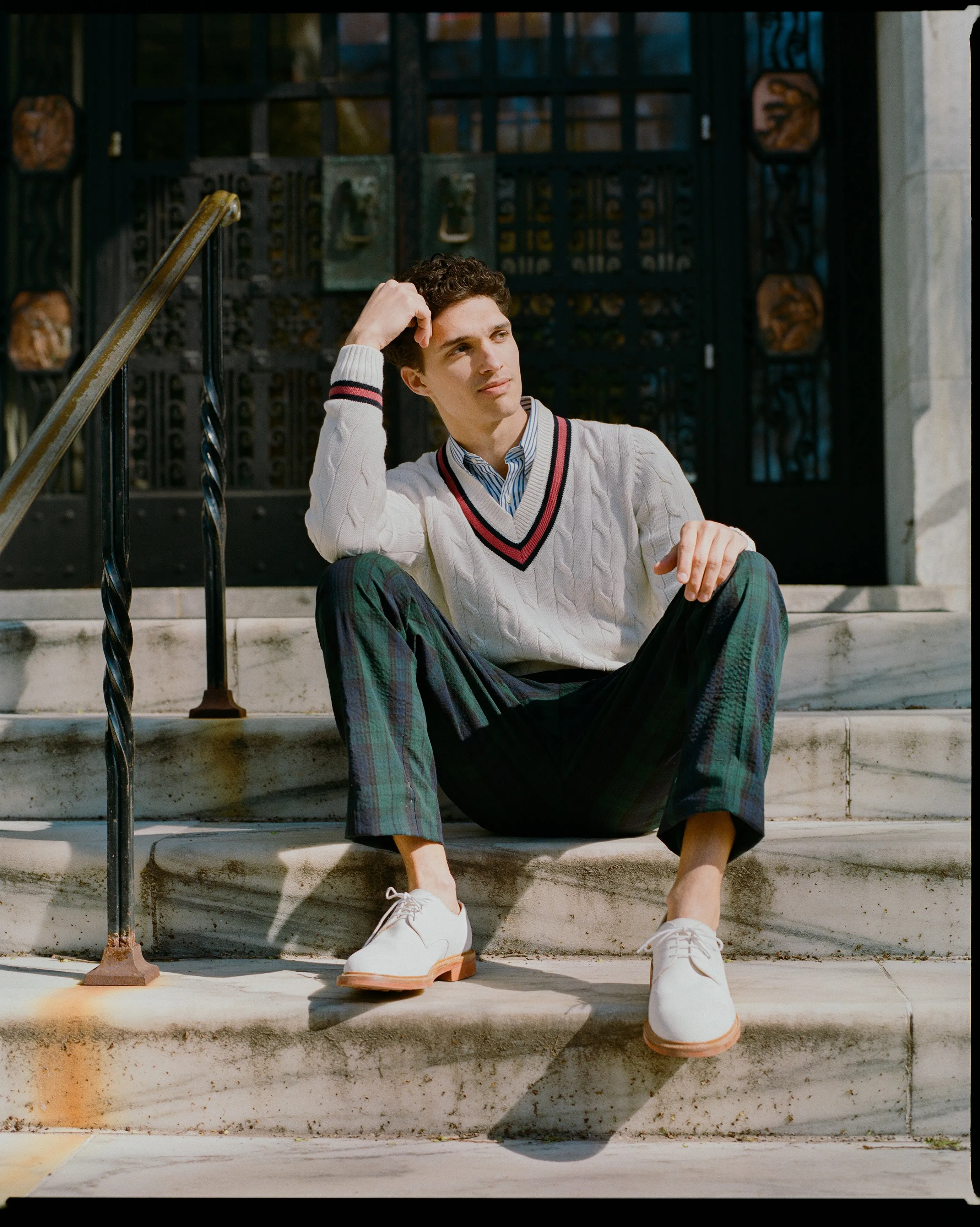 Classic White Suede Bucks Jungle Path Shiny Tone